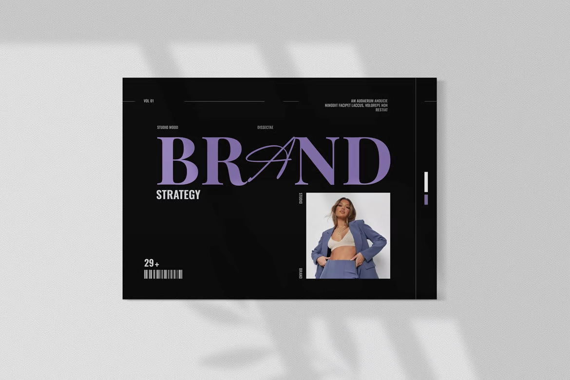 Brand Strategy Template for InDesign — Minimalist Brand Strategy Landscape