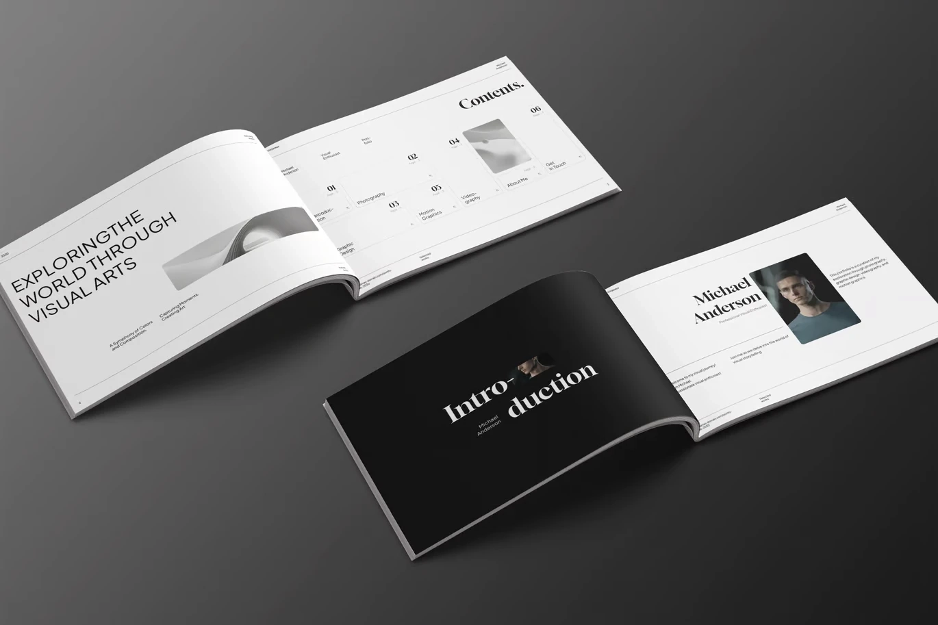 Visual Content Portfolio Template InDesign