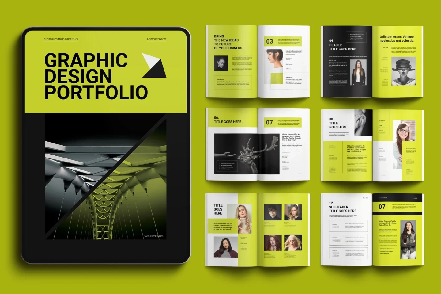Graphic Design Portfolio Template for InDesign-PDF, INDD