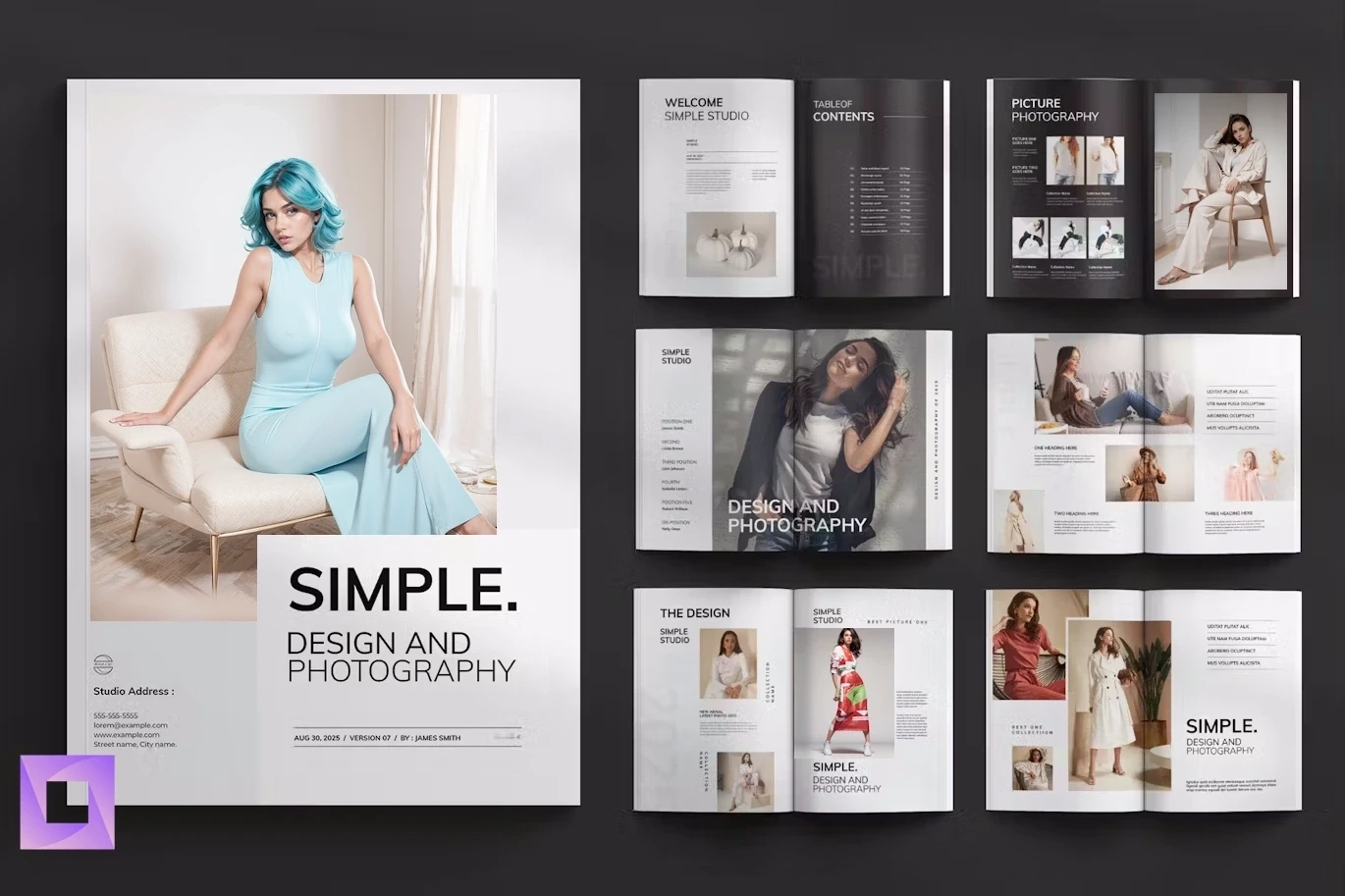 Simple Photography Template-Minimalist Fashion Portfolio Design