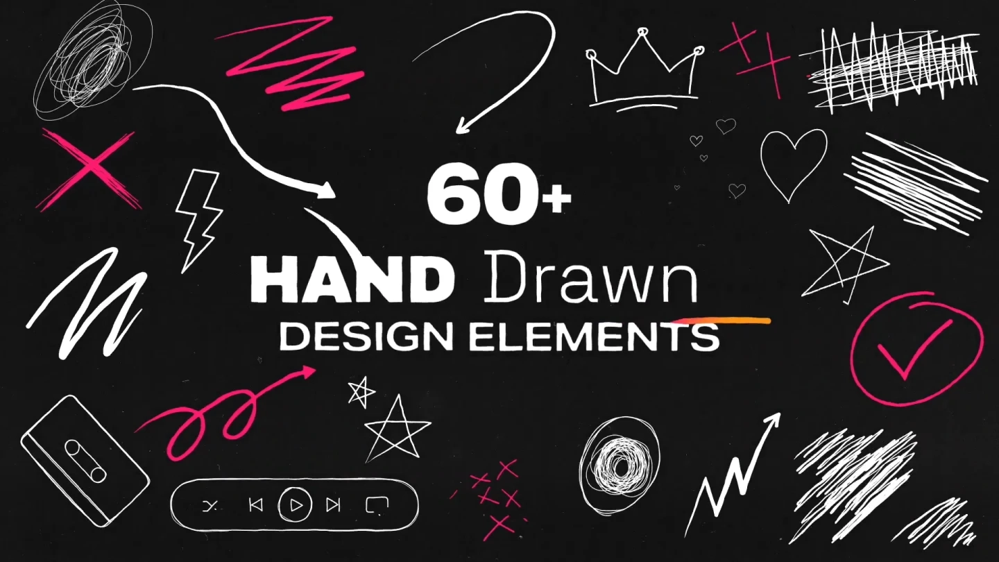Graphic Elements for Video Editing — Doodle Style