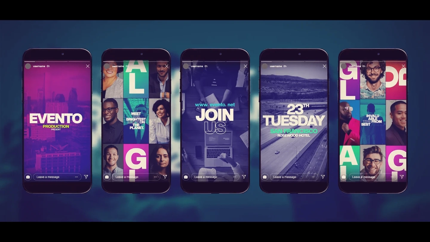 Instagram Event Promo Template for After Effects — 15s Vertical & Square