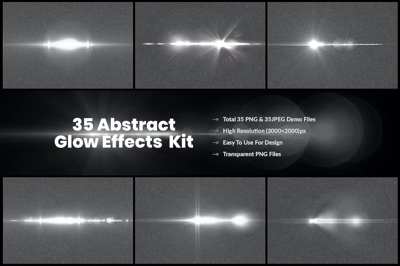 Light Glow & Lens Flare Overlays V‑1 — 70 Effects for Photoshop