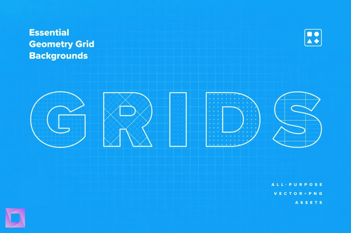 Essential Backgrounds for Design — Geometric Grid Templates for Creative Projects