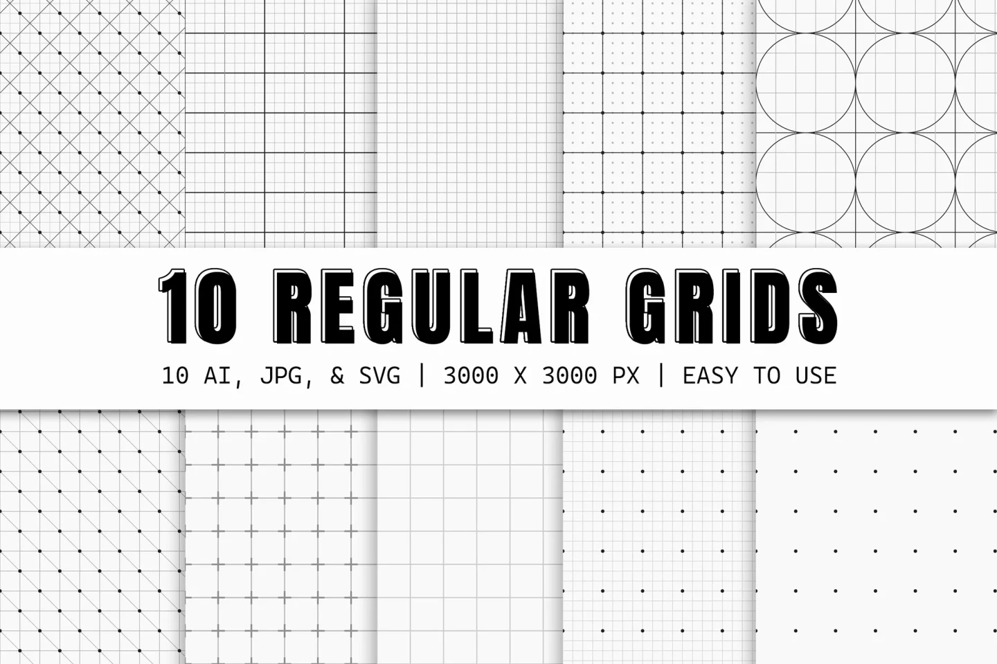 Geometric Backgrounds for Graphic Design — Square Grids for Structured Layouts