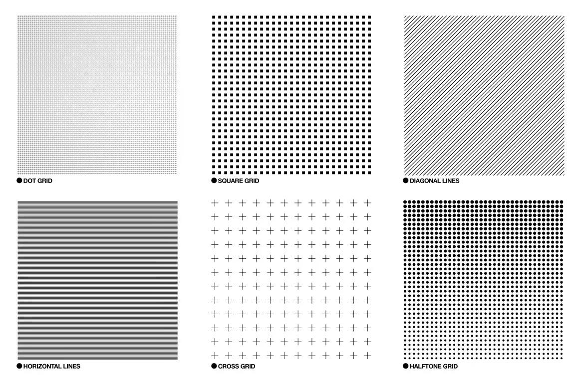 Black and White Retro Print Textures