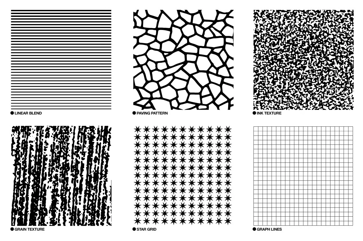 Black and White Retro Print Textures