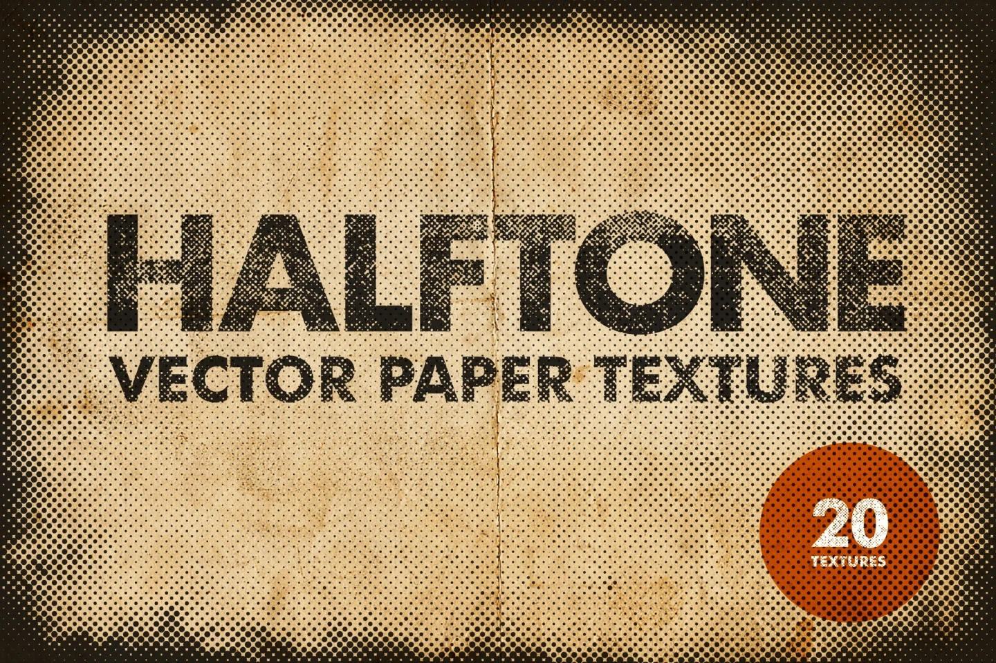 Vector Textures with Retro Print Effect — 20 Halftone Overlays