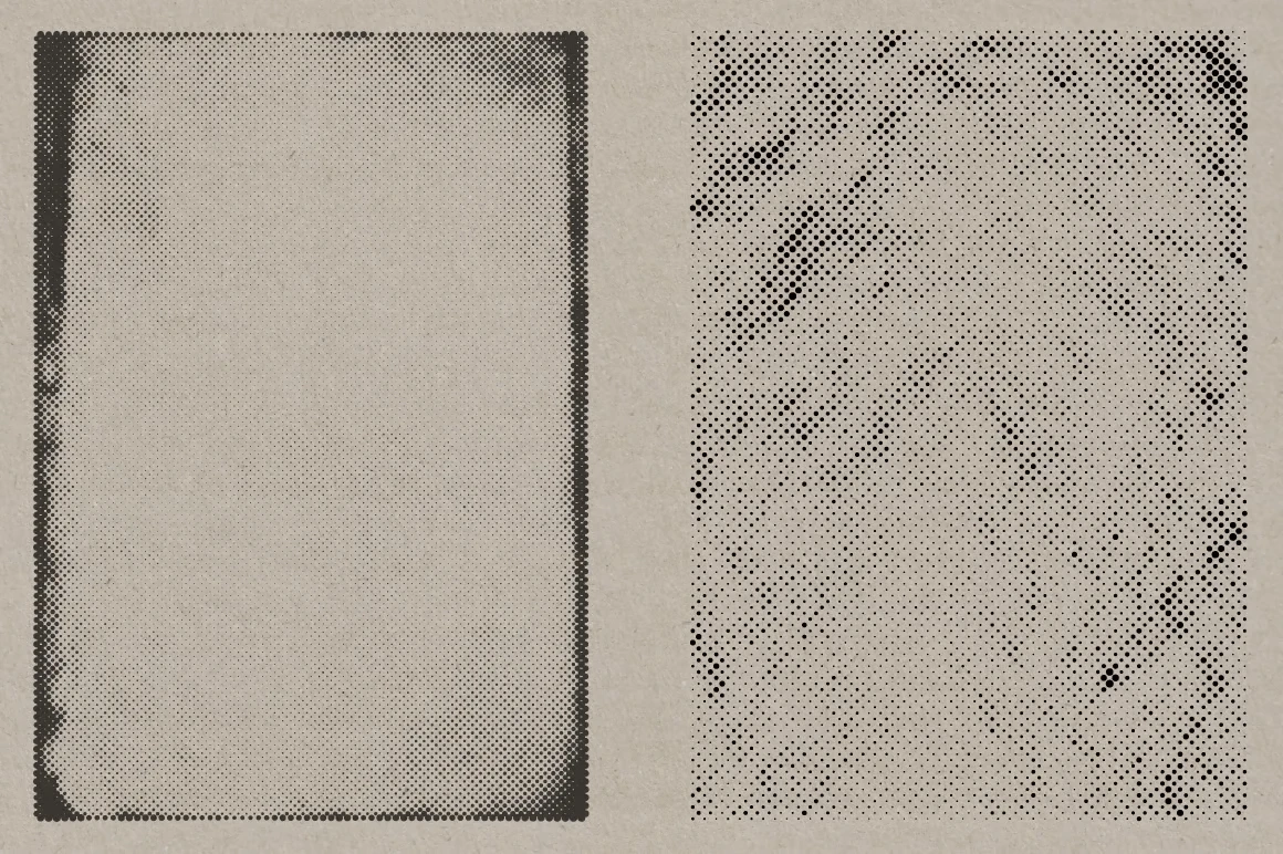 Black and White Retro Print Textures